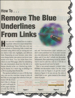 Screenshot from the Blue Underlines article